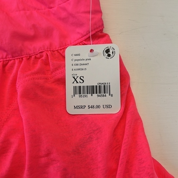 Free People FP Movement New NWT Hot Pink Strappy Top Size XS - Picture 8 of 12